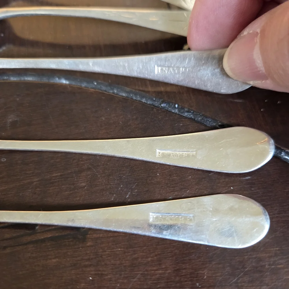 L Sayre Coin Silver Teaspoons (6)